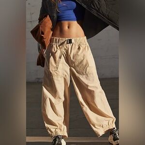FP Movement by Free People Beige Wide Leg Pants